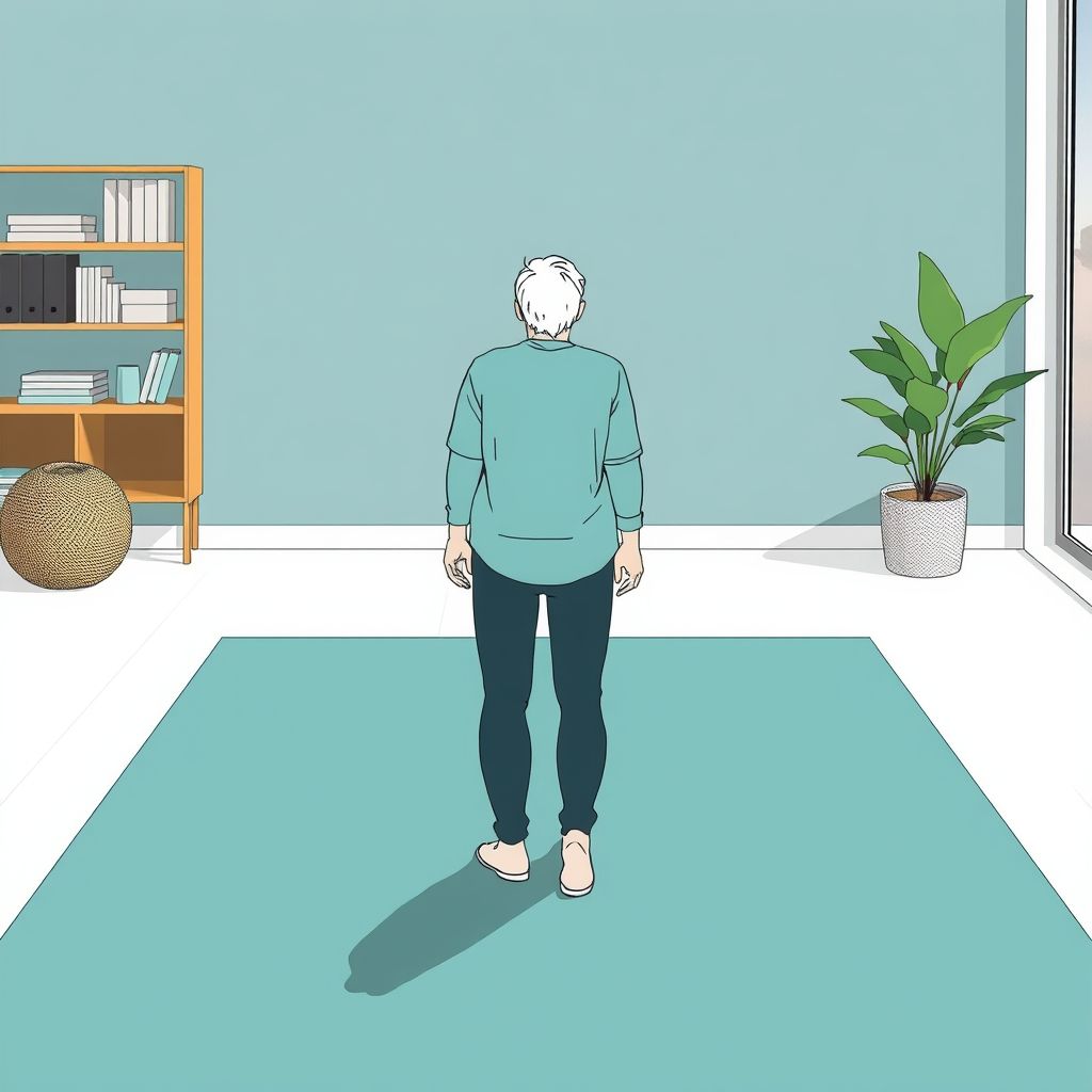 Une personne nettoie un tapis gris moderne avec soin, illustrant la facilité d'entretien des fibres synthétiques.